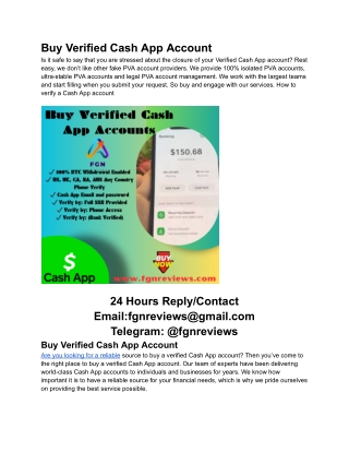 Buy VeBest Site To Buy Verified Cash App Account In 2025