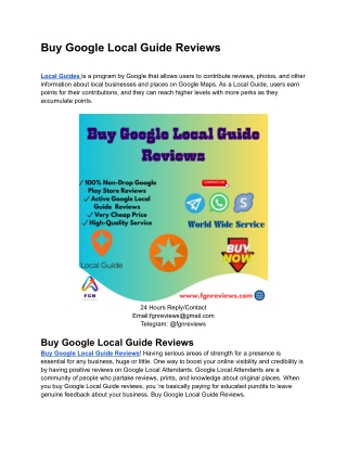 Best Site To Buy Google Local Guide Reviews In 2025