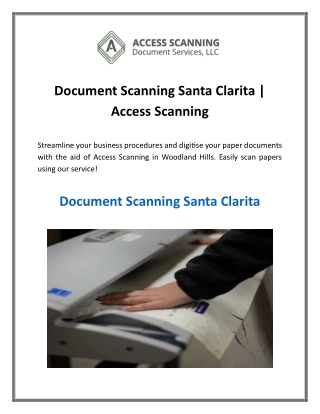 Document Scanning Santa Clarita