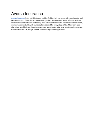 Aversa Insurance