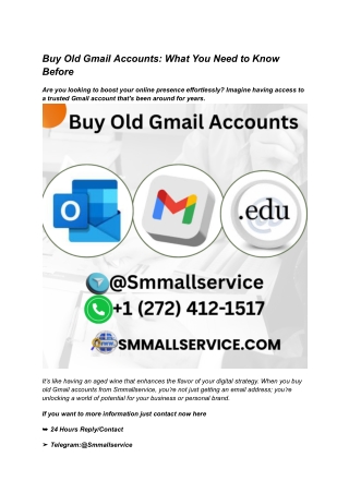 Buy Old Gmail Accounts_ What You Need to Know Before