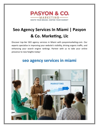 Seo Agency Services In Miami