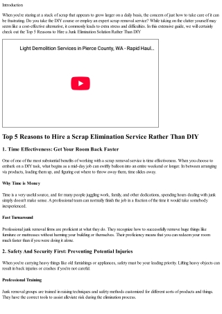 Leading 5 Factors to Employ a Junk Removal Service As Opposed To DIY