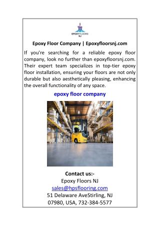 Epoxy Floor Company Epoxyfloorsnj.com