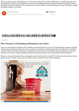 Shamrocks Plumbing, Kelownas Favorite Plumbing Company