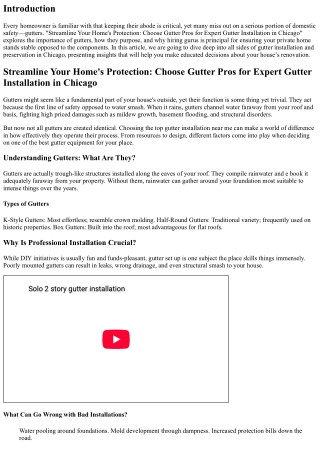 Streamline Your Home's Protection: Choose Gutter Pros for Expert Gutter Installa