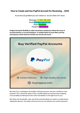 How to Create and Use PayPal Account for Receiving