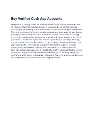 Buy Verified Cash App Accounts