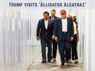 Trump visits 'Alligator Alcatraz'