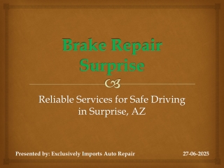 Brake Repair Surprise