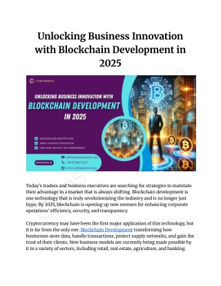 Unlocking Business Innovation with Blockchain Development in 2025