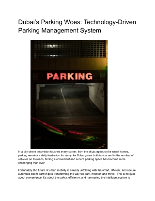 Dubai’s Parking Woes_ Technology-Driven Parking Management System