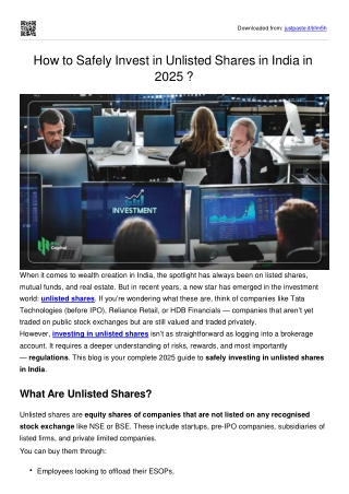 How to Safely Invest in Unlisted Shares