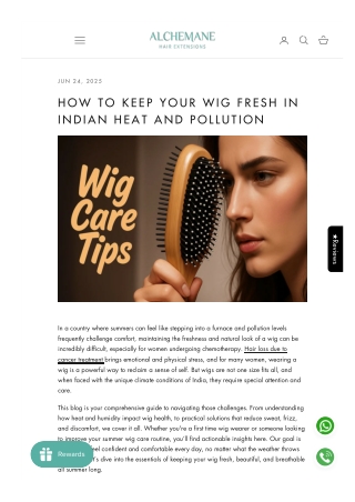 How to Keep Your Wig Fresh in Indian Heat and Pollution
