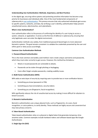 understanding user authentication methods