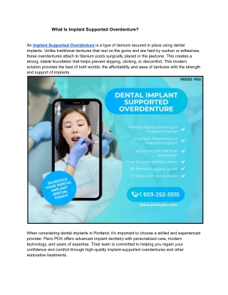 what is implant supported overdenture an implant
