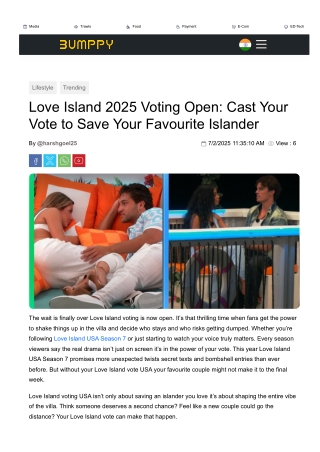 Love Island 2025 Voting Guide: How to Vote & Save Your Favorite Islanders
