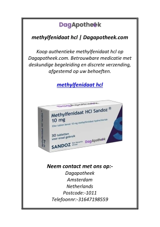 methylfenidaat hcl | Dagapotheek.com