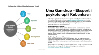 uma gamdrup ekspert i psykoterapi i k benhavn
