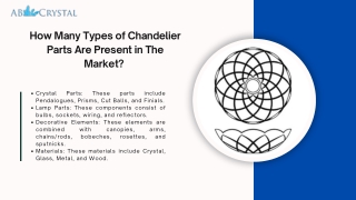 30% Lead & Asfour Certified Crystal Chandelier Parts at Lowest Prices