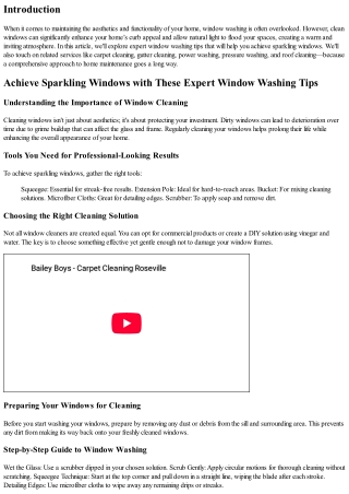 Achieve Sparkling Windows with These Expert Window Washing Tips