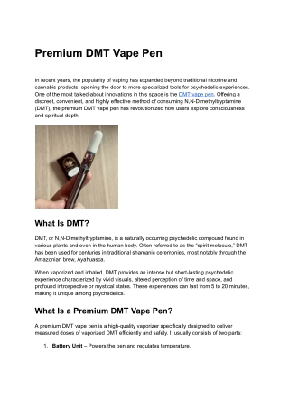 Premium DMT Vape Pen