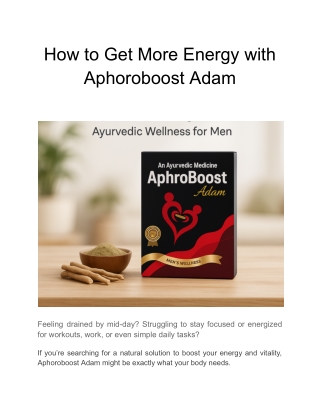 Aphoroboost Adam – Ayurvedic Supplement for Strength & Vitality | Aspadam