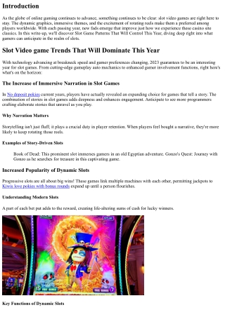 Slot Video Game Patterns That Will Dominate This Year