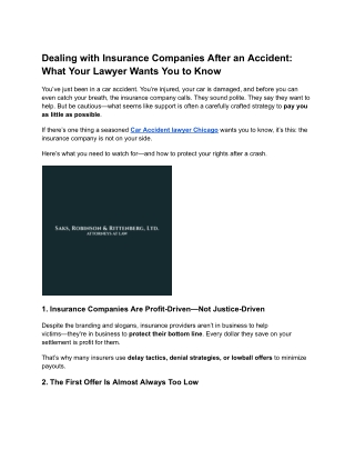 Dealing with Insurance Companies After an Accident_ What Your Lawyer Wants You to Know