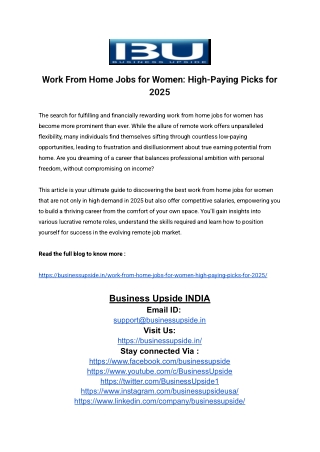 Work From Home Jobs for Women_ High-Paying Picks for 2025