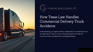 How Texas Law Handles Commercial Delivery Truck Accidents