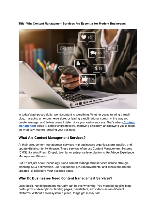Title_ Why Content Management Services Are Essential for Modern Businesses