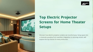 Top Electric Projector Screens for Home Theater Setups
