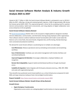 Social Intranet Software Market