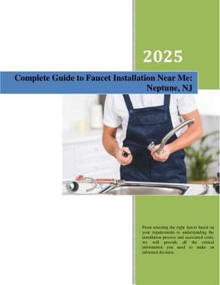 Complete Guide to Faucet Installation Near Me