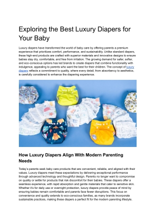 Best Luxury Diapers