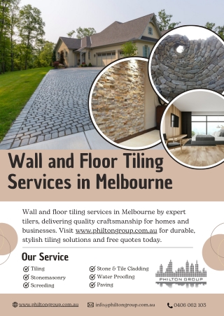 Wall and Floor Tiling Services in Melbourne - www.philtongroup.com.au