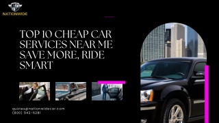 Top 10 Cheap Car Services Near Me Save More, Ride Smart