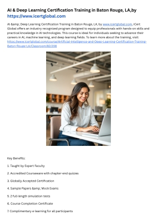 AI & DL Certification Training in New Orleans, LA