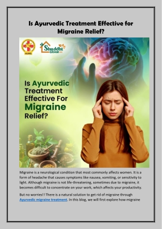 Is Ayurvedic Treatment Effective for Migraine Relief?