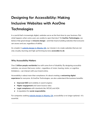 Designing for Accessibility_ Making Inclusive Websites with AceOne Technologies