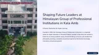 Explore Himalayan Group of Professional Institutions: Your Gateway to Career