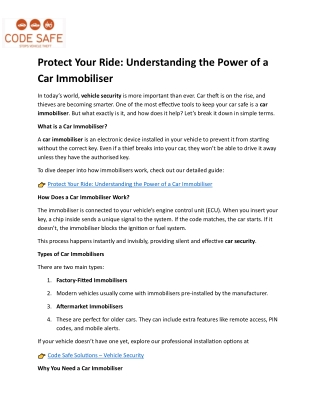 Protect Your Ride