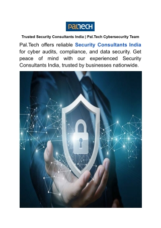 Trusted Security Consultants India _ Pal.Tech Cybersecurity Team