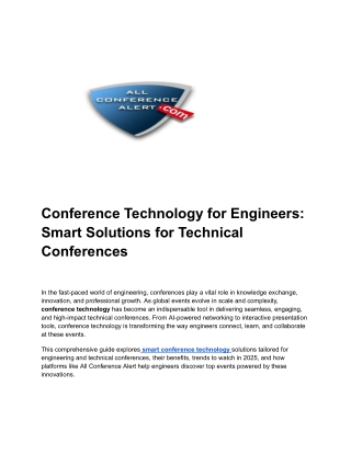 Conference Technology Essentials: Tools Every Organizer Needs