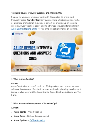 Azure DevOps Course | Azure DevOps Online Training Hyderabad