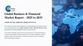 Business & Financial Market Report 2025