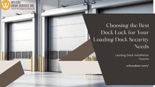 choosing the best dock lock for your loading dock
