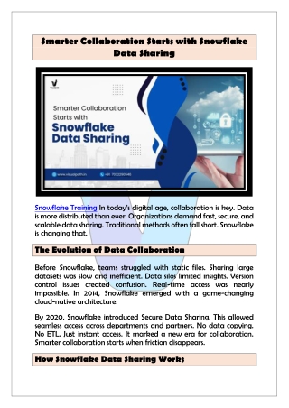 Join Online Snowflake Classes in India updated - [July 2025]