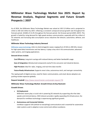 Millimeter Wave Technology Market